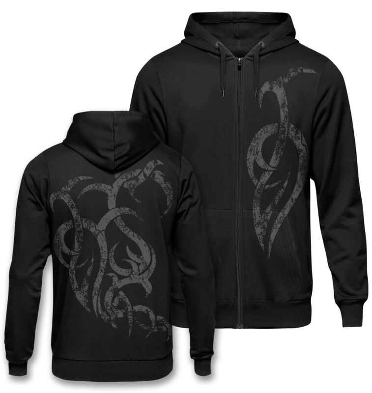 Outer Vision Stone Flames Kapuzenjacke schwarz in XXL von Outer Vision