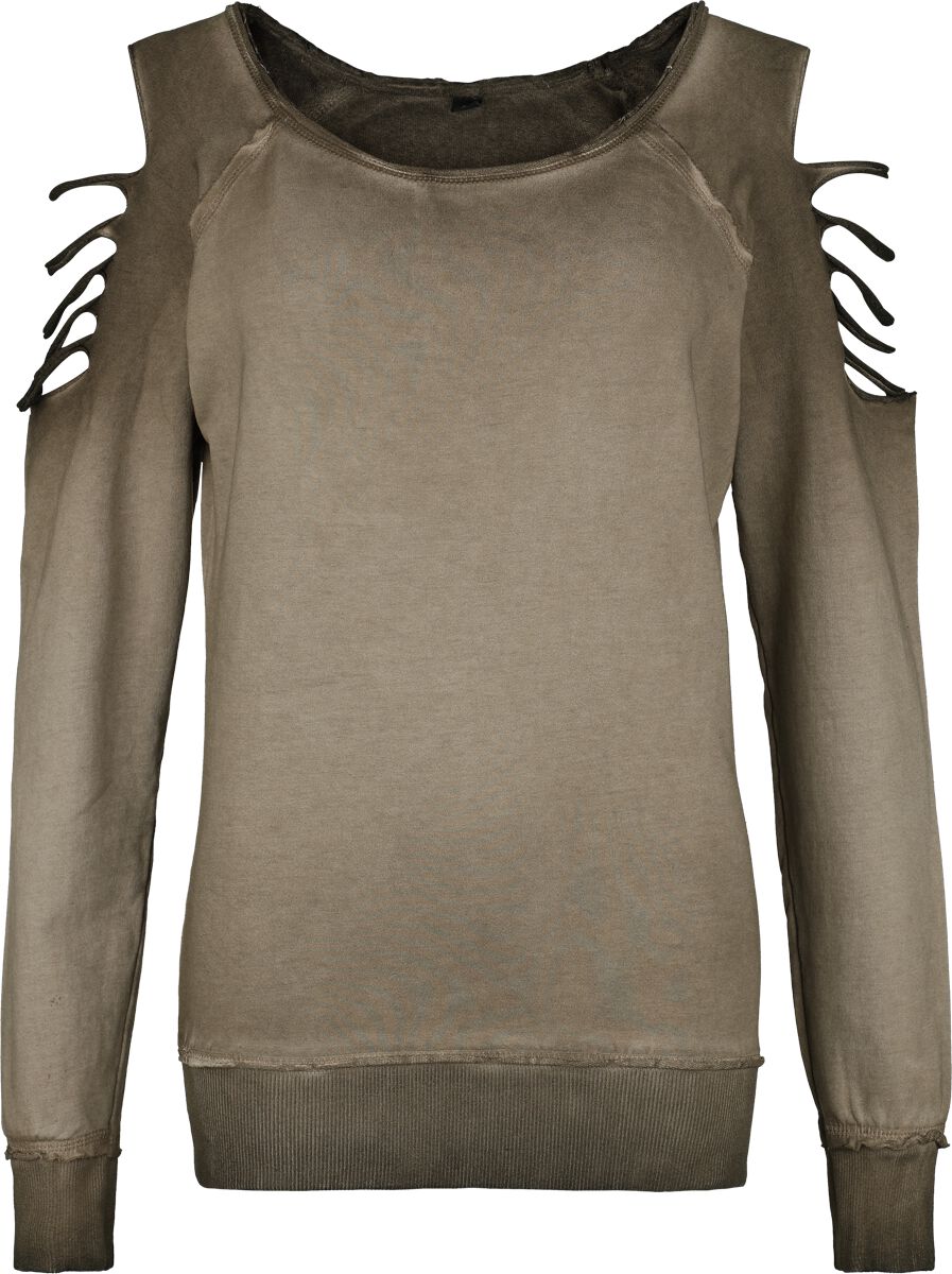 Outer Vision Sweat Shirt Gills Sweatshirt braun in XL von Outer Vision