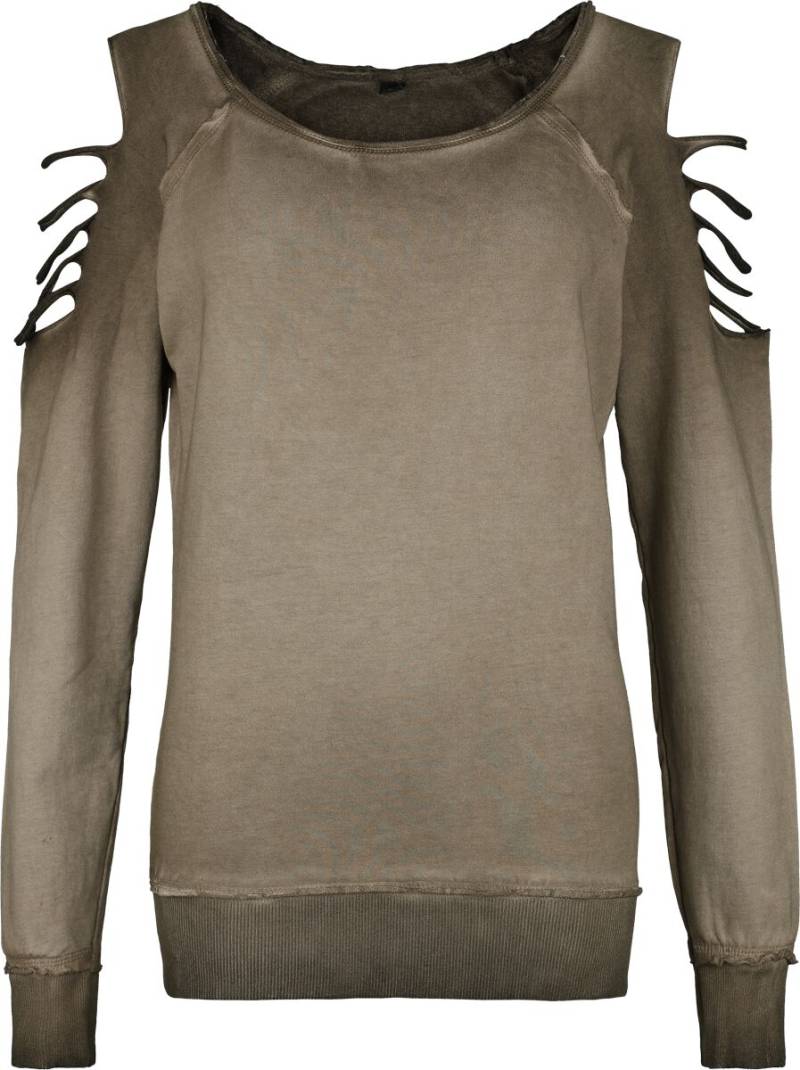 Outer Vision Sweatshirt - Sweat Shirt Gills - S bis XXL - für Damen - Größe XL - braun von Outer Vision