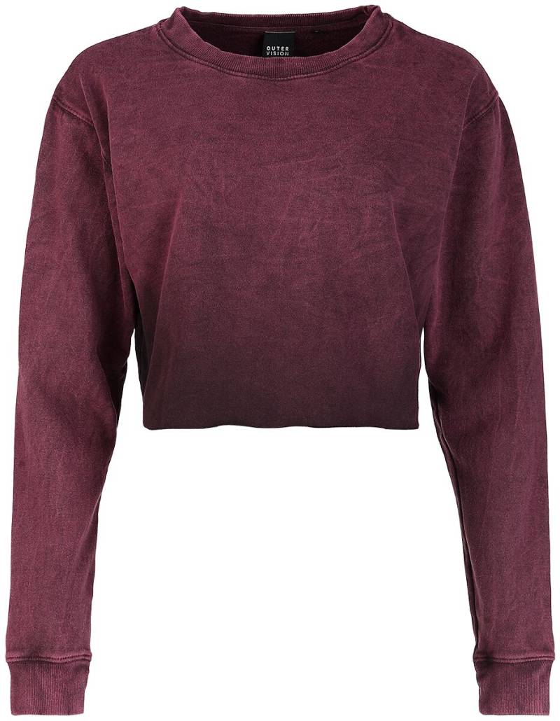 Outer Vision Sweatshirt - Sweat-Shirt Jane - XL bis XXL - für Damen - Größe XL - weinrot von Outer Vision