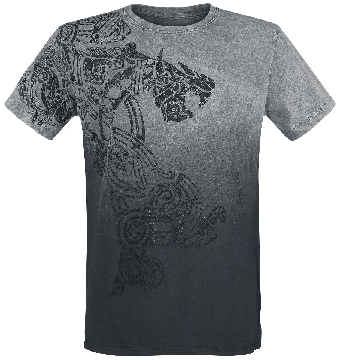 Outer Vision T-Shirt - Dragon Tattoo - S bis 4XL - für Männer - Größe 3XL - grau von Outer Vision