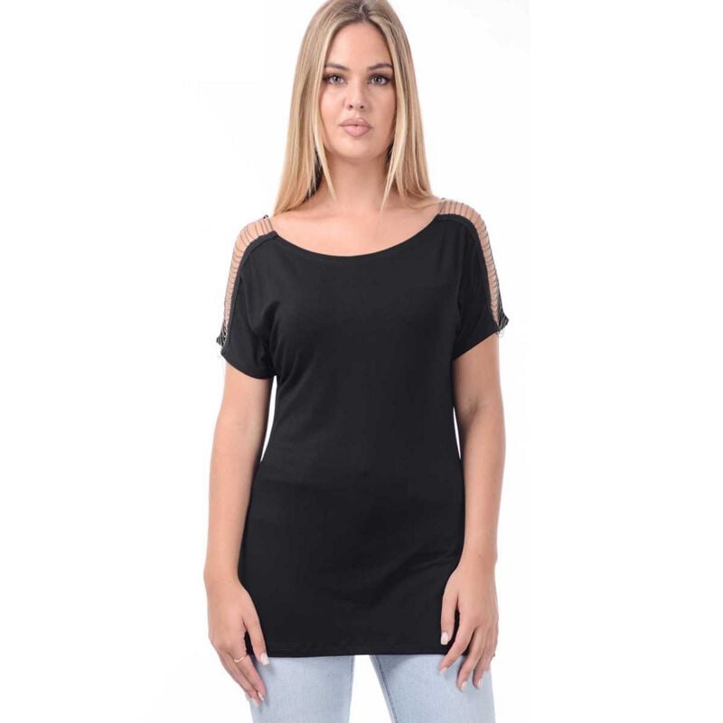 Outer Vision Top Llagostera T-Shirt schwarz in M von Outer Vision