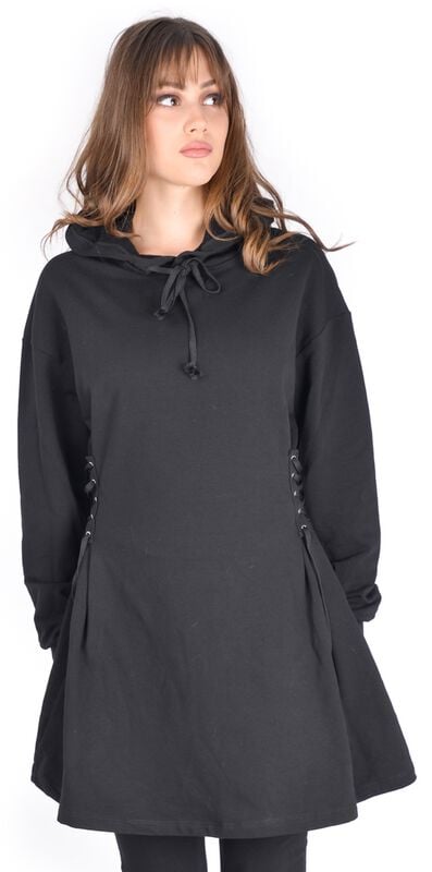 Outer Vision Woman's Dress Agatha Solid Black Kurzes Kleid schwarz in XXL von Outer Vision