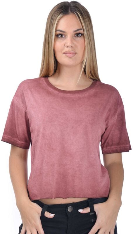 Outer Vision Woman`s T-Shirt Lithium Inside Out Borgonya T-Shirt rosa in L von Outer Vision