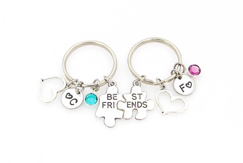 Beste Freunde Schlüsselanhänger Set, Personalisierte Freundschaft Schlüsselanhänger, Benutzerdefinierte Bff Charm, Freund Für 2, Puzzle Beste Freunde Schlüsselanhänger Set, Personalisierte Freundschaft Schlüsselanhänger, Benutzerdefinierte Bff Charm, Freund Für 2, Puzzle von OuterWonders