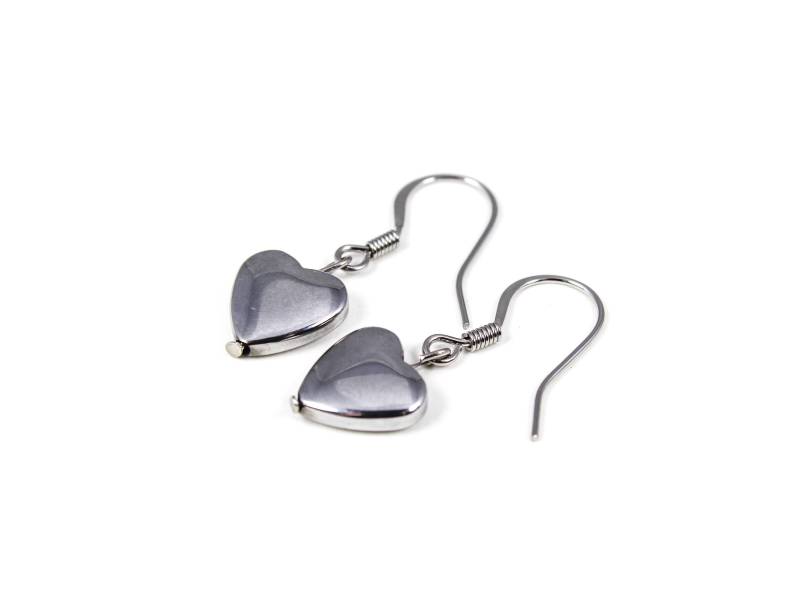 Hämatit Herz Ohrringe, Edelstahl Heilung Schmuck, Jahrestag Für Sie, Sie Hämatit Herz Ohrringe, Edelstahl Heilung Schmuck, Jahrestag Für Sie, Sie von OuterWonders
