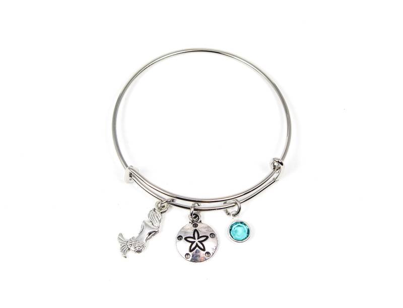Kleine Mädchen Meerjungfrau Armreif, Strand Armband, Schmuck, Geschenk Für Mädchen, Sand Dollar von OuterWonders