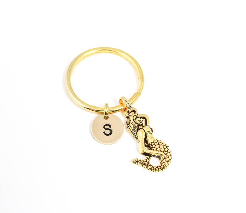 Meerjungfrau-Schlüsselbund, Meerjungfrau-Liebhaber-Geschenk, Strand-Schlüsselring, Meeresleben-Geschenk, Kleines Mädchen, Taschenanhänger von OuterWonders