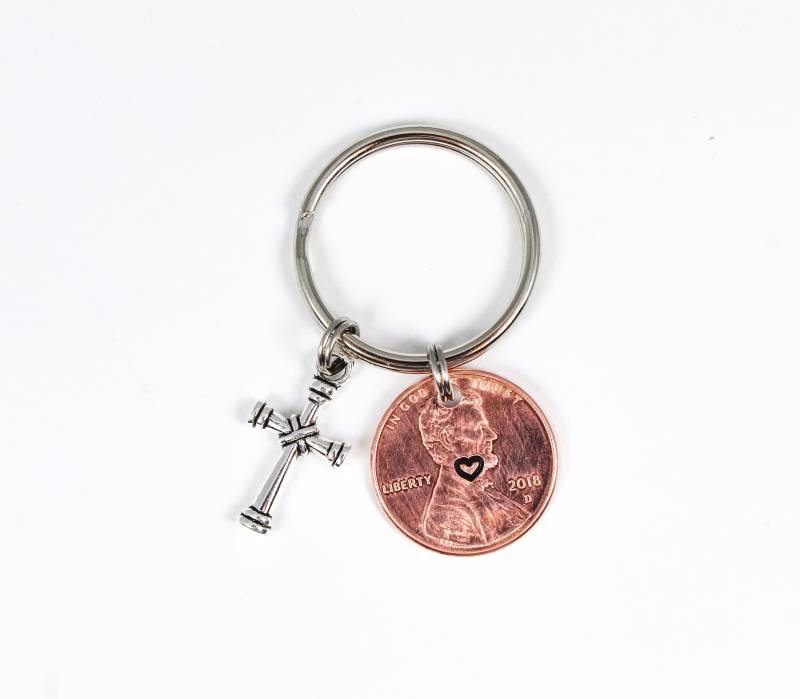 Penny From Heaven Schlüsselanhänger, Kleines Beileidsgeschenk, Gedenkandenken, Verlust Eines Geliebten Menschen, Erinnerungsgeschenke, in Penny From Heaven Schlüsselanhänger, Kleines Beileidsgeschenk, Gedenkandenken, Verlust Eines Geliebten Menschen, Erinnerungsgeschenke, in von OuterWonders