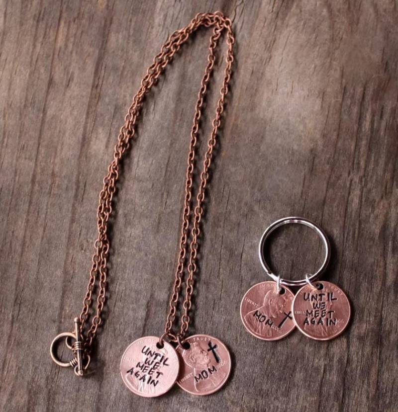 Penny From Heaven Schlüsselbund Oder Halskette, Bis Wir Uns Wiedersehen, Gedenkschmuck, Sympathiegeschenke, Verlust Des Geliebten Menschen, in Penny From Heaven Schlüsselbund Oder Halskette, Bis Wir Uns Wiedersehen, Gedenkschmuck, Sympathiegeschenke, Verlust Des Geliebten Menschen, in von OuterWonders
