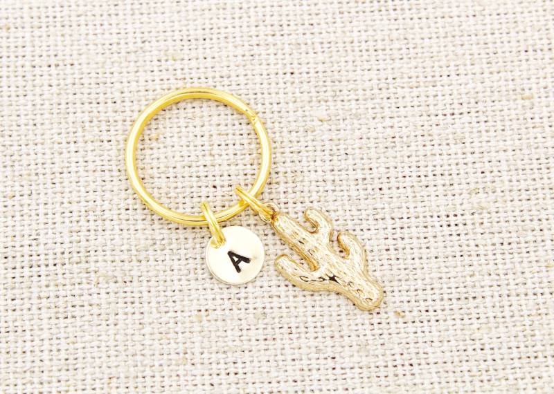 Personalisierte Kaktus Schlüsselbund, Kakteen Geschenke, Sukkulenten Schlüsselring, Erste Wüste Reisegeschenk, Freund, Mutter von OuterWonders