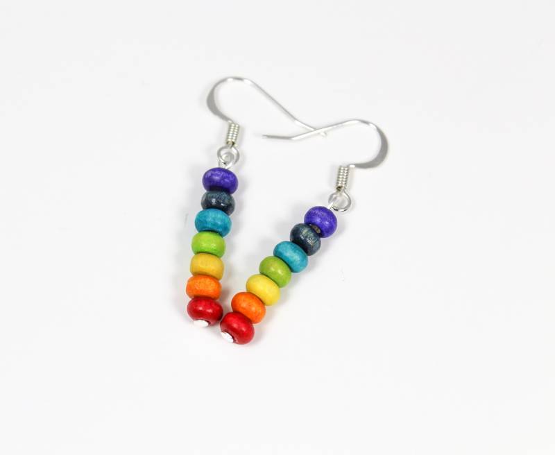 Regenbogen Chakra Ohrringe, Bunte Holz Stolz Schmuck, Hippie Geschenk, Yoga Inspiriert, Boho Spaß 7 Chakra, Baumeln Regenbogen Chakra Ohrringe, Bunte Holz Stolz Schmuck, Hippie Geschenk, Yoga Inspiriert, Boho Spaß 7 Chakra, Baumeln von OuterWonders