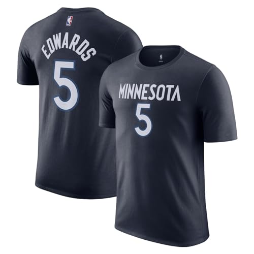 Anthony Edwards Minnesota Timberwolves NBA Kids Youth 4-20 Navy Icon Edition Performance Jersey T-Shirt, Anthony Edwards Minnesota Timberwolves Navy, 10-12 von Outerstuff