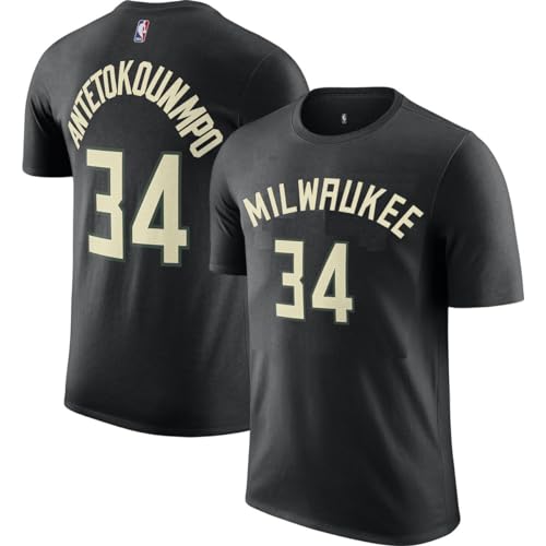 Giannis Antetkounmpo Milwaukee Bucks NBA Kinder Jugend 8-20 Schwarz Statement Edition Performance Jersey T-Shirt, Schwarz, 10-12 von Outerstuff