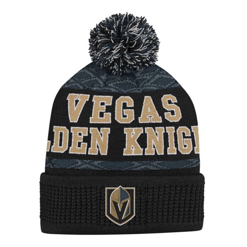 Kinder NHL Wintermütze - PUCK PATTERN Vegas Golden Knights von Outerstuff