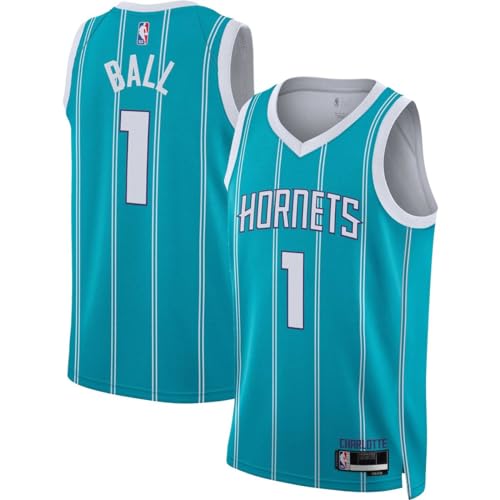 LaMelo Ball Charlotte Hornets NBA Kinder Jugend 8-20 Teal Icon Edition Swingman Trikot, Blaugrün/Ein Hauch von Paradies (Trace of Paradise), 10-12 von Outerstuff