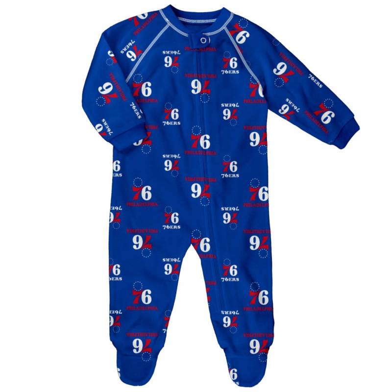 NBA Baby Zip Strampler - RAGLAN Philadelphia 76ers von Outerstuff