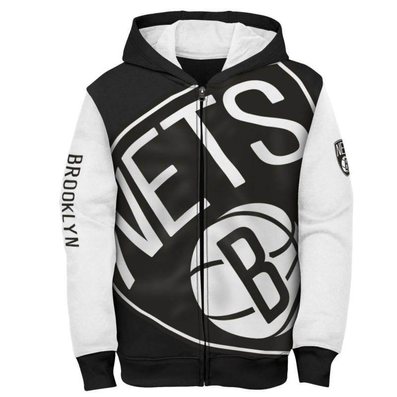 NBA Kinder Zip Hoody - POSTER Brooklyn Nets von Outerstuff