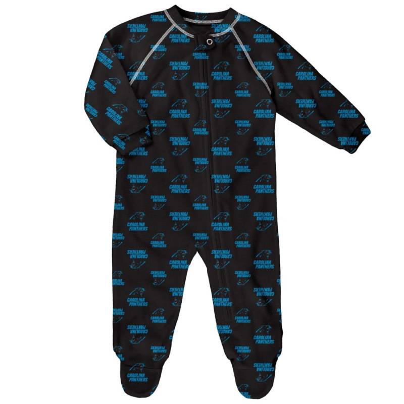 NFL Baby Zip Strampler - RAGLAN Carolina Panthers von Outerstuff