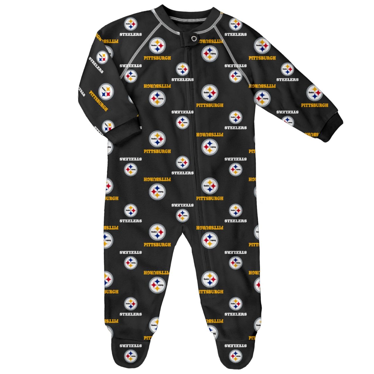 NFL Baby Zip Strampler - RAGLAN Pittsburgh Steelers von Outerstuff