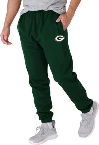 NFL Kids Youth 8–20 Offiziell lizenzierte bestickte Primär-Logo-Jogginghose mit Fleece gefüttert, Green Bay Packers - Grün, 18-20 von Outerstuff