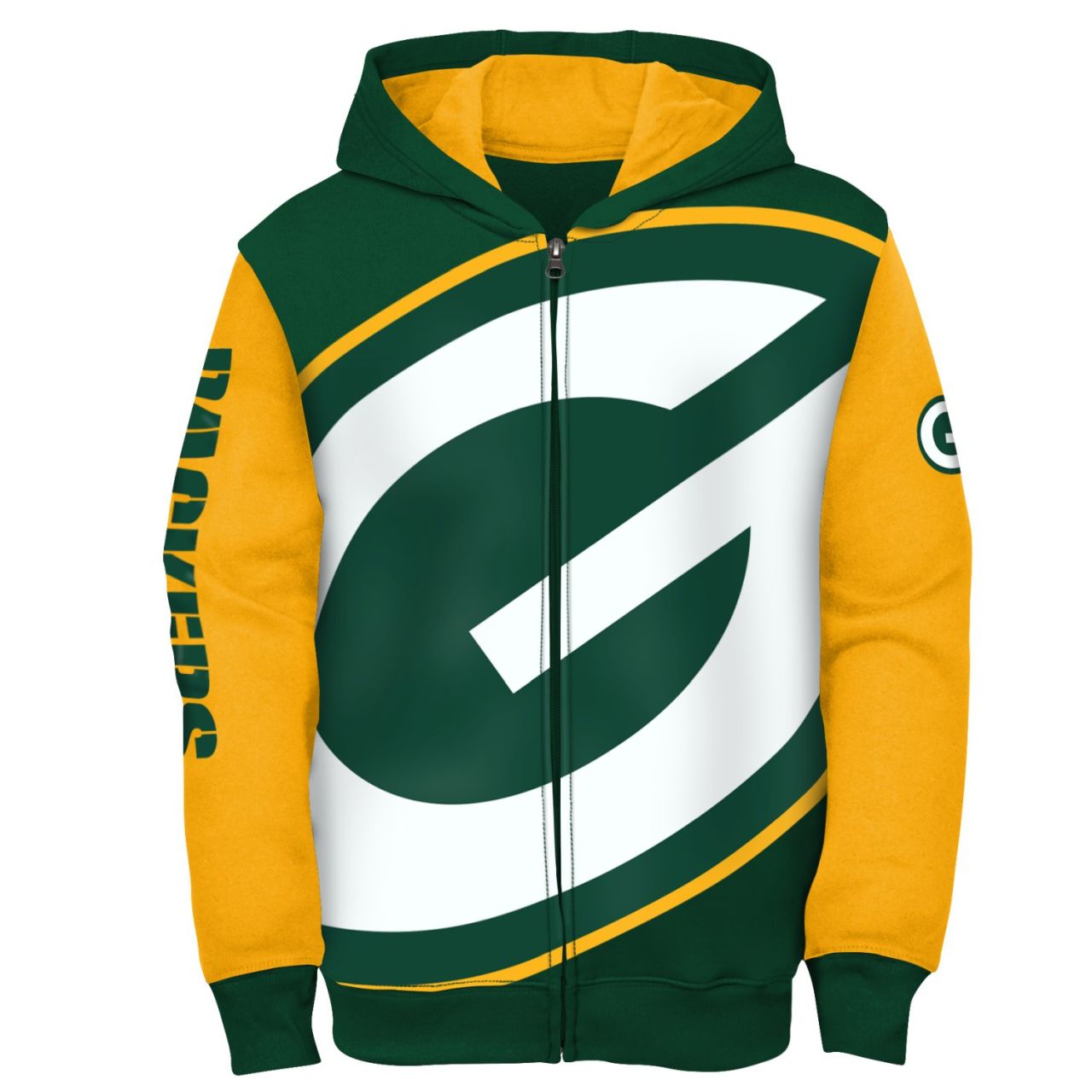 NFL Kinder Zip Hoody - POSTER Green Bay Packers von Outerstuff