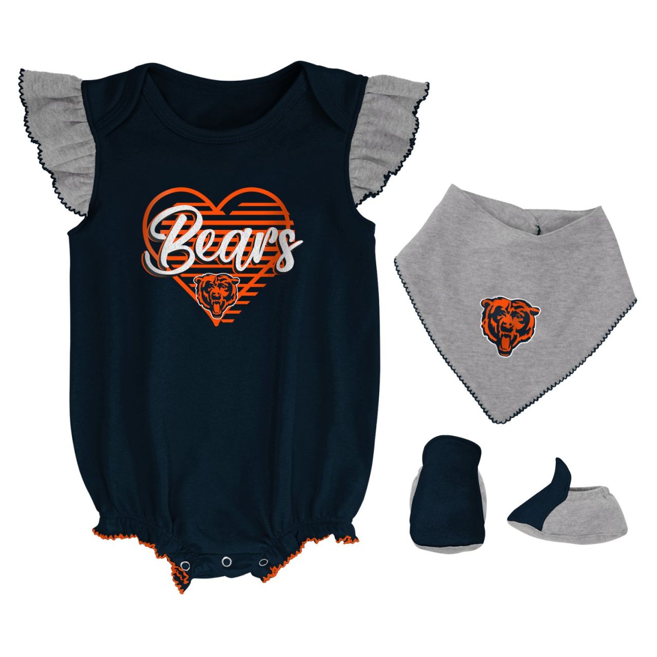 NFL Mädchen 3er Baby-Set Chicago Bears von Outerstuff