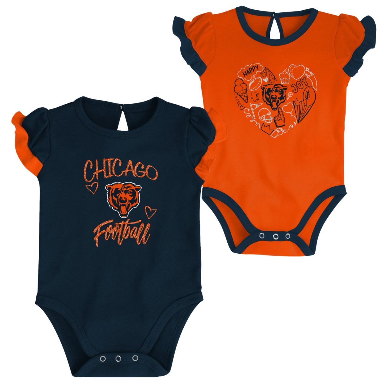 NFL Mädchen Baby 2er Body-Set Chicago Bears von Outerstuff