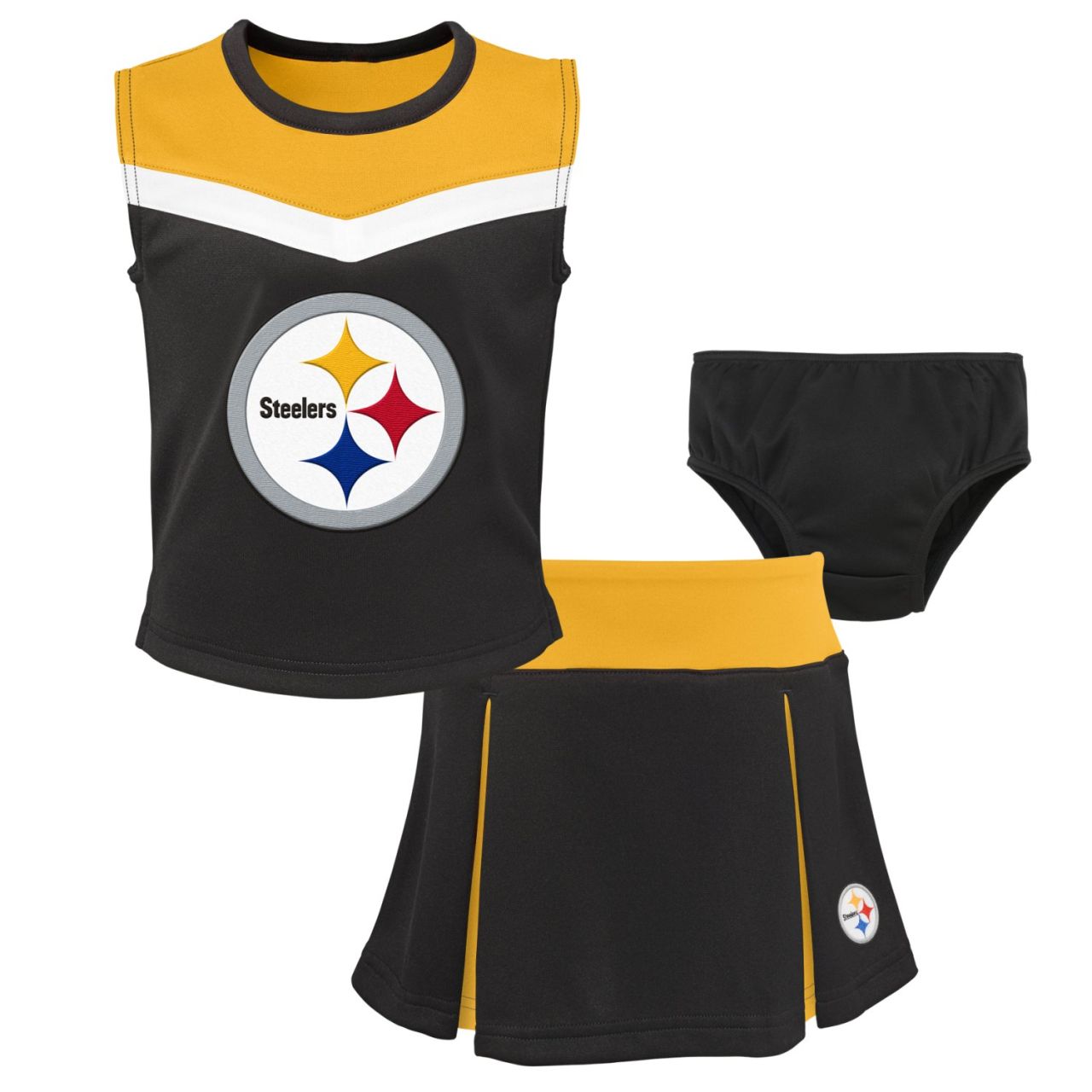 NFL Mädchen Cheerleader Set - Pittsburgh Steelers von Outerstuff