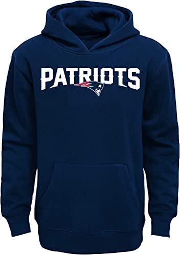 NFL Youth 8-20 Team Color Workmark Fleece Sweatshirt Hoodie, New England Patriots Navy, L von Outerstuff