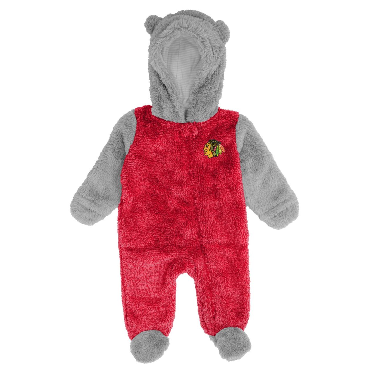 NHL Teddy Fleece Baby Overall - Chicago Blackhawks von Outerstuff