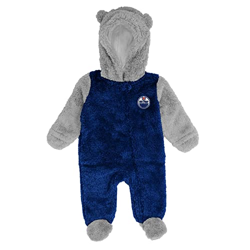 NHL Teddy Fleece Baby Overall - Edmonton Oilers - 0-3M von Outerstuff