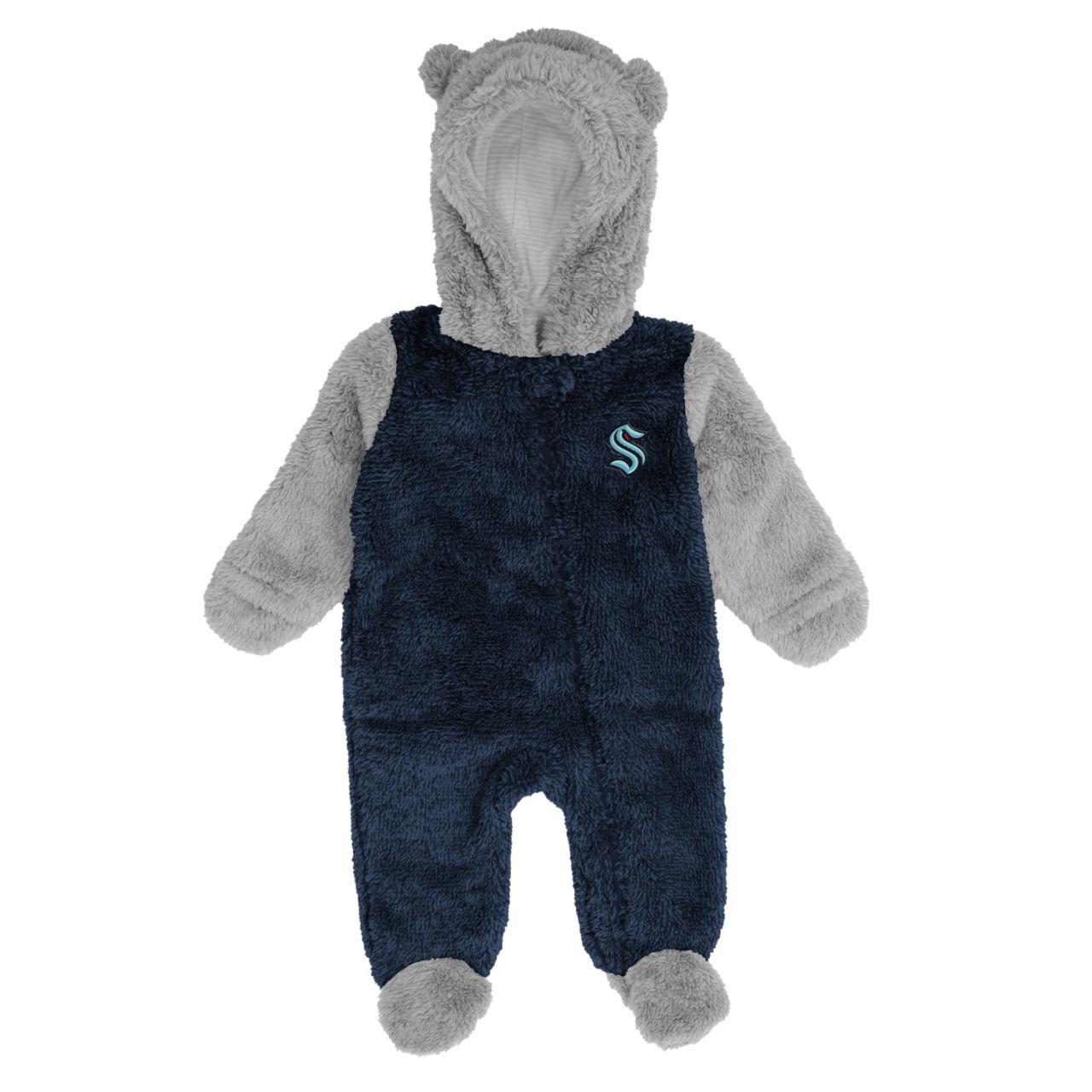 NHL Teddy Fleece Baby Overall - Seattle Kraken von Outerstuff