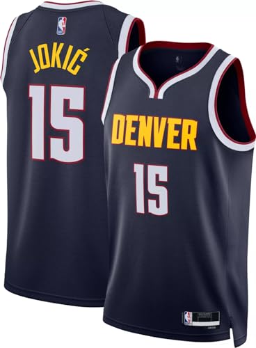 Nikola Jokic Denver Nuggets NBA Kinder Jugend 8-20 Navy Icon Edition Swingman Trikot, Marineblau, 10-12 von Outerstuff