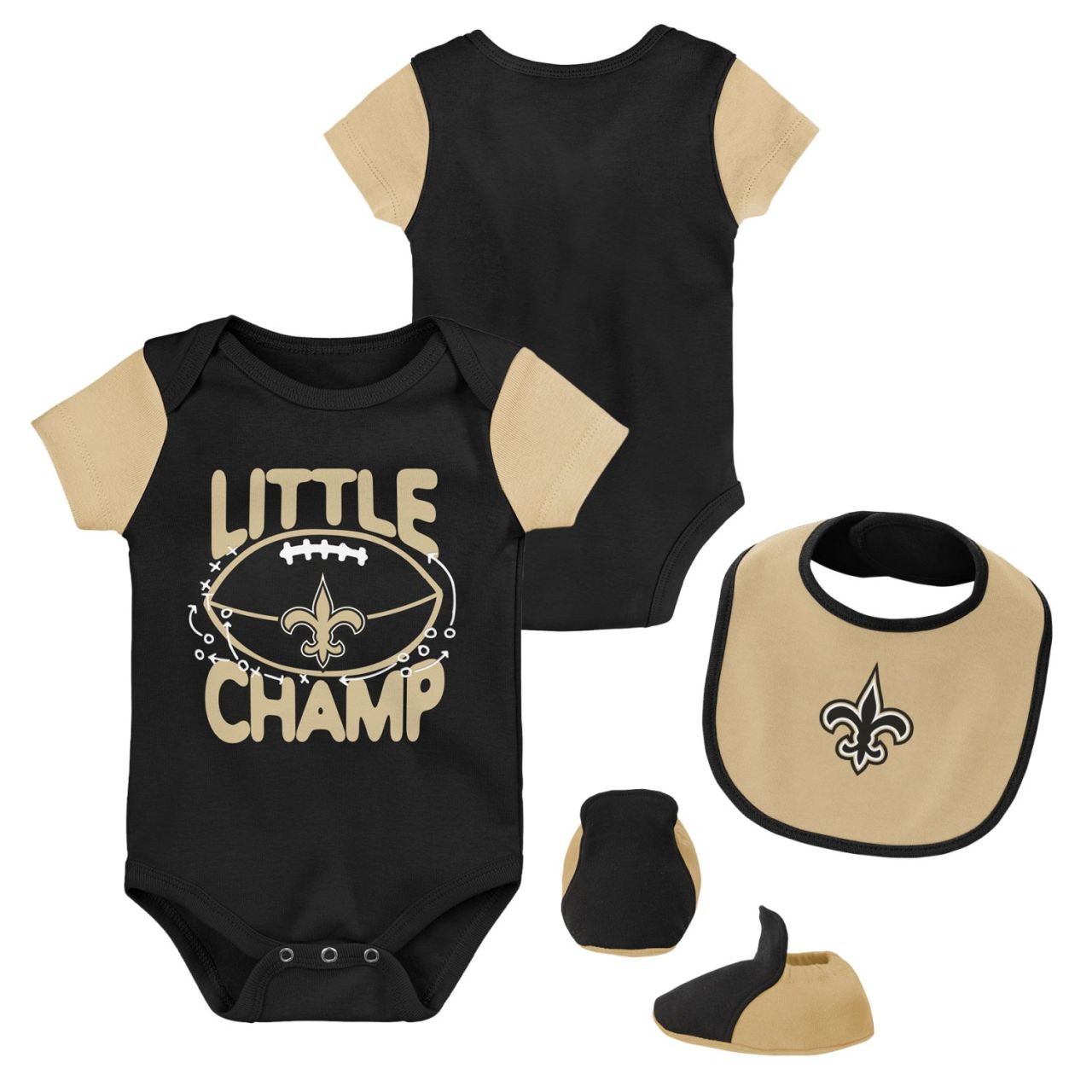 Outerstuff Baby Bib & Bootie Set New Orleans Saints von Outerstuff