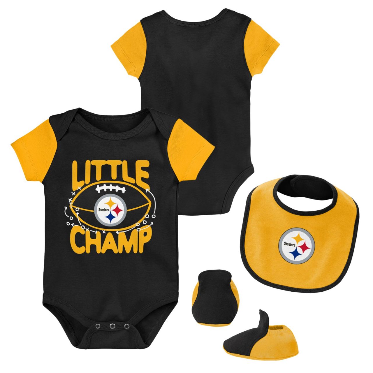 Outerstuff Baby Bib & Bootie Set Pittsburgh Steelers von Outerstuff