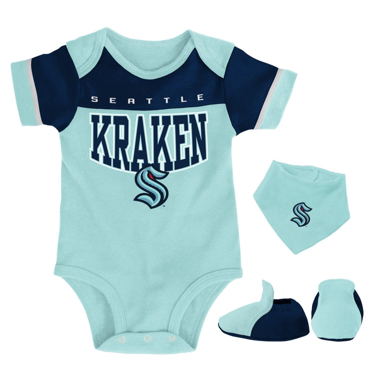 Outerstuff Baby Bib & Bootie Set Seattle Kraken von Outerstuff