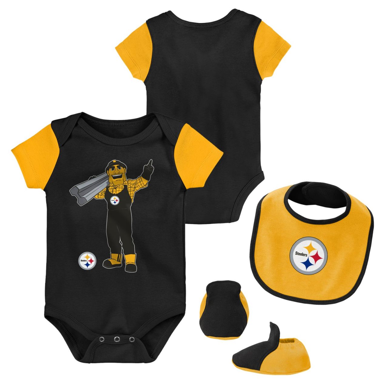 Outerstuff Baby Mascot Bootie Set Pittsburgh Steelers von Outerstuff