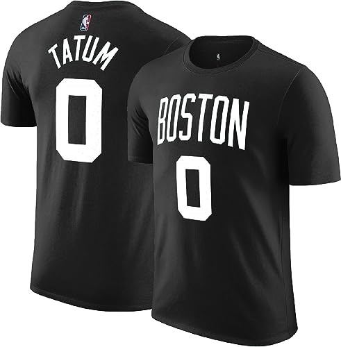 Outerstuff Jayson Tatum Boston Celtics #0 Black Boys Youth 8-20 Alternate Name and Number Player Jersey T-Shirt, Schwarz, L von Outerstuff