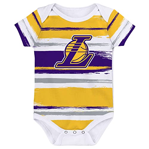Outerstuff Los Angeles Lakers NBA Team Favorites SS Creeper Yellow Bodysuit Newborn - 3-6 Monate von Outerstuff