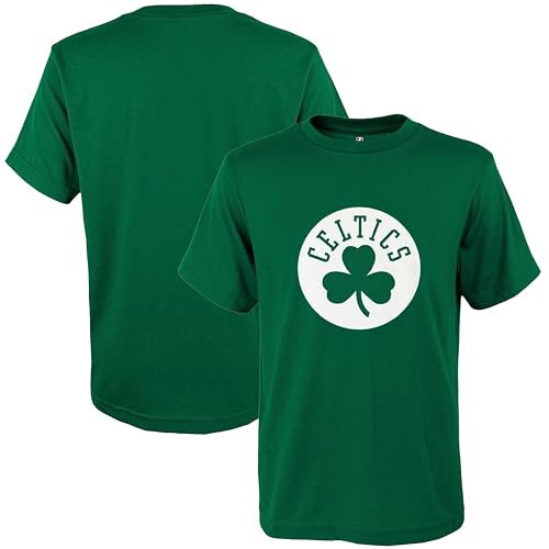 Outerstuff NBA Boston Celtics Team Color Kelly Green Primary Logo Kinder Jugend 8-20 Kurzarm Rundhals T-Shirt, Grün , 10-12 von Outerstuff