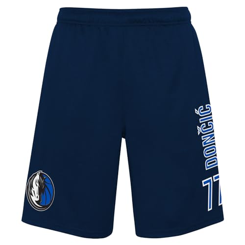 Outerstuff NBA Dallas Mavericks Luca Doncic #77 Shorts Hose Basketball Jump Ball Short Navy L von Outerstuff