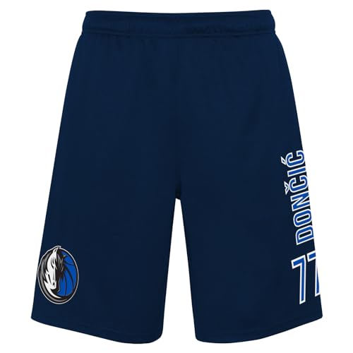 Outerstuff NBA Dallas Mavericks Luca Doncic #77 Shorts Hose Basketball Jump Ball Short Navy M von Outerstuff