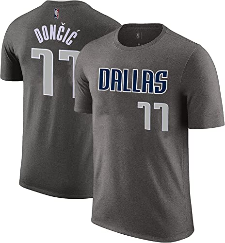 Outerstuff NBA Jungen Jugend 8-20 Charcoal Offizielles Spieler Name & Nummer Game Time Jersey T-Shirt, Luka Doncic Dallas Mavericks, Klein von Outerstuff