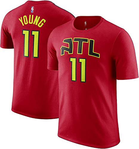 Outerstuff NBA Jungen Jugend 8-20 Offizielle Spieler Name & Nummer Game Time Performance Polyester T-Shirt, Trae Young Atlanta Hawks Rot, L von Outerstuff