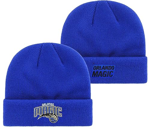 Outerstuff NBA Kinder Jugend 8-20 Primary Logo Wordmark Sport Knit Cold Weather Cuffed Beanie Hat, Orlando Magic, Einheitsgröße von Outerstuff