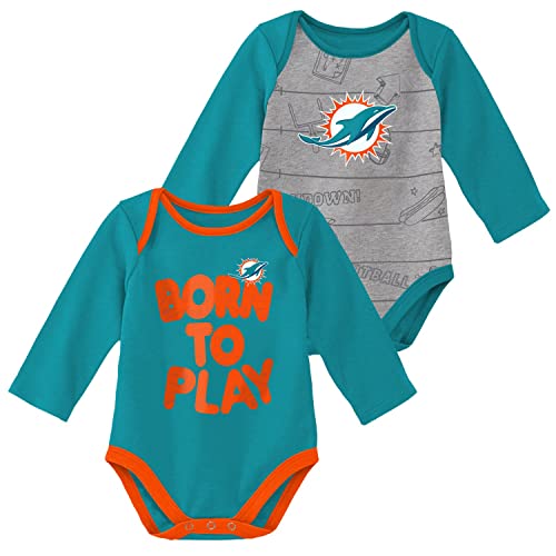 Outerstuff NFL Baby 2er Body-Set Miami Dolphins - 12M von Outerstuff