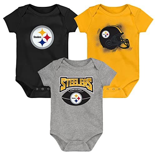 Outerstuff NFL Baby 3er Body-Set Pittsburgh Steelers - 12M von Outerstuff