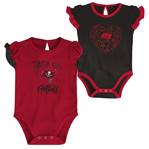 Outerstuff NFL Mädchen Baby 2er Body-Set Tampa Bay Buccaneers - 12M von Outerstuff