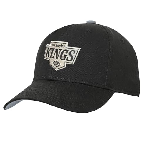 Outerstuff NHL Kids Youth 8-20 Offiziell lizenzierte vorgekrümmte Snapback-Mütze, Los Angeles Kings - Schwarz, Einheitsgröße von Outerstuff